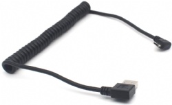 USB to Micro USB Sync Charging and Data Transfer Spring Coiled Cord for Micro USB Devices