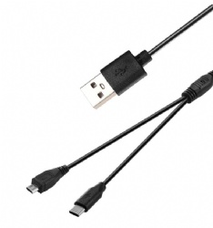 2 in 1 USB Charging Cord 10FT